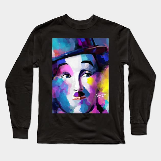 charlie chaplin pop art exclusive Long Sleeve T-Shirt by mailsoncello